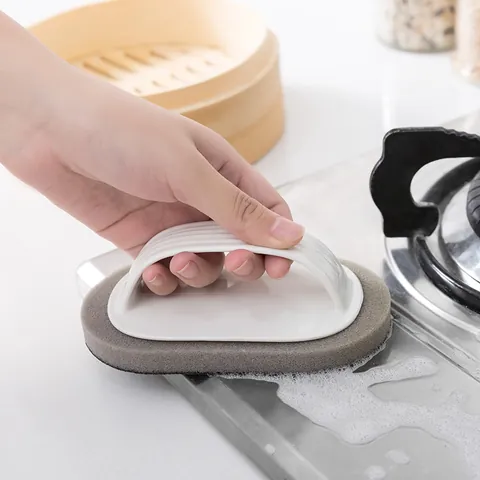 Cepillo de Esponja de Esmeril Nano Con Mango Herramienta de Limpieza de Cocina Eliminación de Óxido Descontaminación de Baño