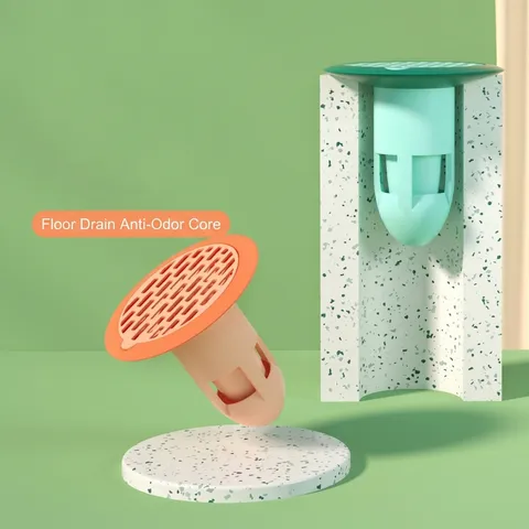 Bathroom Floor Drain Deodorant Core ABS TPR Sewer Anti-Odor Insect-Proof Hair Filter U-Shaped Water Seal Backflow Preventer