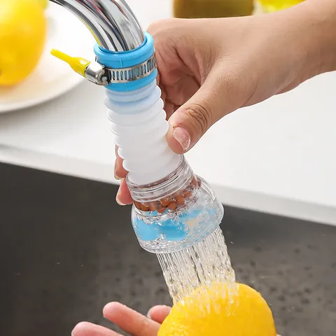 Kitchen Faucet Extender Splash Proof Filter Rotatable Medical Stone Shower Head Water Purifier Retractable Faucet Aerator Filter Accessory