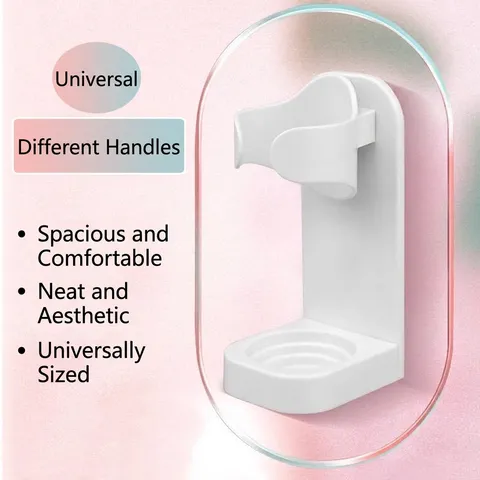 Wall Mounted Electric Toothbrush Holder Punch Free Self Adhesive Bathroom Storage Stand ABS Plastic Drainage Organizer Support