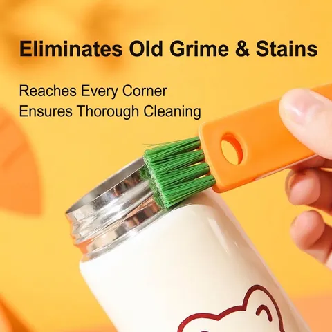 Multifunctional Little Radish Cup Brush Household Cleaning Brush PP Plastic Crevice Bottle Straw Cleaning Tool