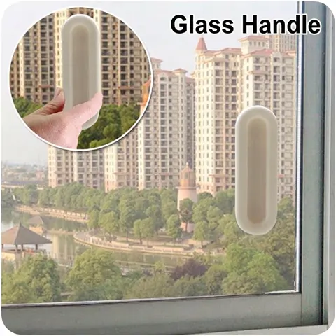 Self-Adhesive Auxiliary Handle Plastic Minimalist Window Cabinet Drawer Pull Handle For Sliding Door Glass Window Home Hardware