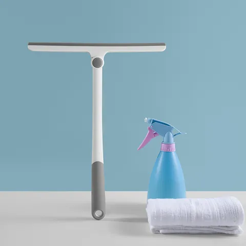 Rotatable T-Shaped Glass Squeegee Window Cleaning Tool For Bathroom Mirror PP TPR Material Home Cleaning Supplies Durable Manual Cleaner