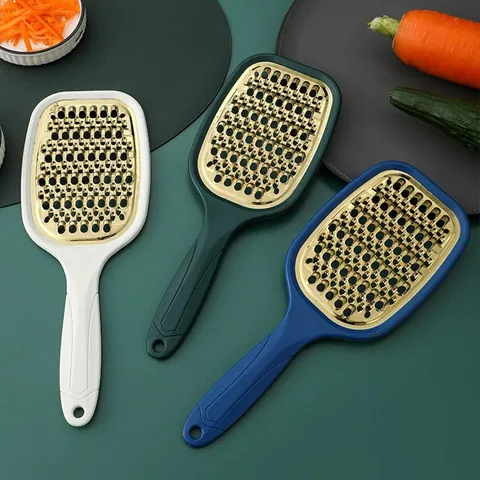 Multi-functional Stainless Steel Vegetable Grater Manual Potato Slicer For Carrot Ginger Garlic Household Kitchen Shredding Tool With Ergonomic Handle
