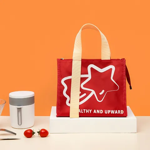 Grote Capaciteit Oxford Stof Thermische Lunchtas Waterdichte Draagbare Bento Tas Voor Studenten Kantoorpersoneel Picknick
