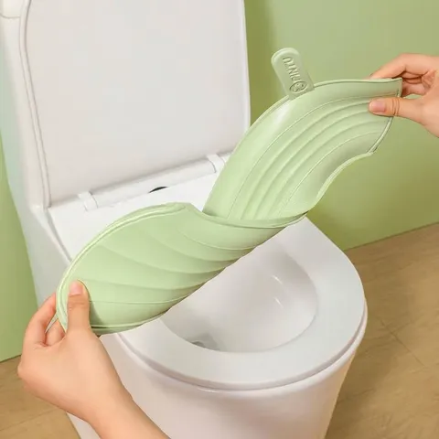 Wasserdichte EVA WC-Sitzbezug Verdickt Universal Selbstklebend Mit Griff 1 Paar Waschbar Weiche Badezimmer Sitzkissen