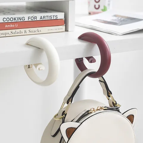 Portable Bag Hook For Table Edge Foldable Student School Desk Hanging Hook Non-Slip Space Saving Desktop Purse Hanger Hanger