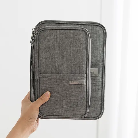Waterproof Travel Passport Holder Oxford Cloth Document Organizer Bag Multi-function Card Wallet For Women Men Gear