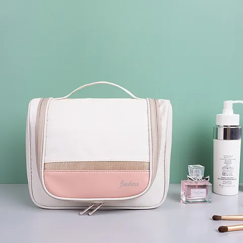 Hanging Toiletry Bag Large Capacity Waterproof Polyester Makeup Wash Bag Travel Portable Cosmetic Organizer Case For Women