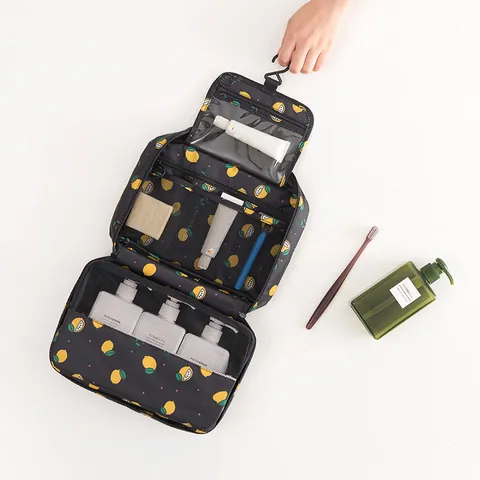 Neceser de Viaje Colgante Impermeable Tela Oxford Organizador de Maquillaje Portátil Estuche Cosmético Gran Capacidad Para Mujer Almacenamiento de Baño