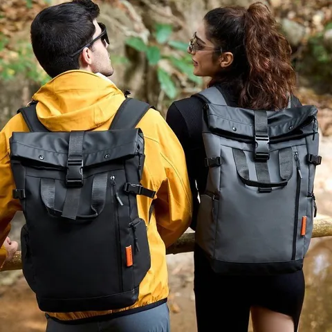 Roll-top Backpack Large Capacity Waterproof Oxford Cloth Outdoor Travel Daypack Casual Laptop Backpack For Unisex Tactical Bag