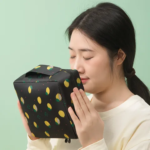 Borsa da Trucco Portatile in Tessuto Oxford Organizer per Toletta Impermeabile Astuccio per Cosmetici Portatile per Viaggio
