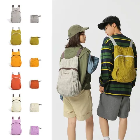 Foldable Lightweight Outdoor Backpack Nylon Water-repellent Large Capacity Travel Hiking Cycling Daypack For Men Women