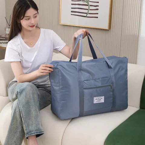 Faltbare Reisetasche Mit Großer Kapazität Wasserdichte Polyester Duffel Bag Handgepäck Organizer Aufbewahrungstasche Für Damen Wochenende