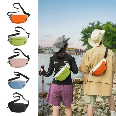 Damen Outdoor Sport Brusttasche Wasserabweisend Nylon Umhängetasche Für Wandern Radfahren Reisen Lässige Sling Bag