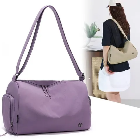 Waterproof Nylon Sports Gym Bag Women Men Travel Duffel Bag With Shoe Compartment Dry Wet Separation Yoga Swimming Bag