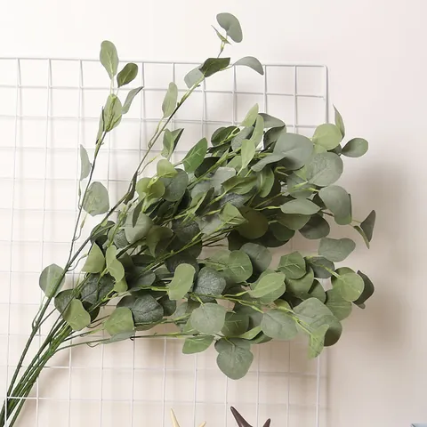 Nordische Stijl Kunstmatige Eucalyptus Appelblad Tak Stof Namaak Groen Stengel Voor Thuis Vaas Decoratie Bruiloft Feest Decor