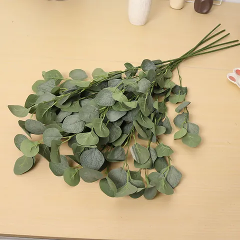 Nordische Stijl Kunstmatige Eucalyptus Appelblad Tak Stof Namaak Groen Stengel Voor Thuis Vaas Decoratie Bruiloft Feest Decor