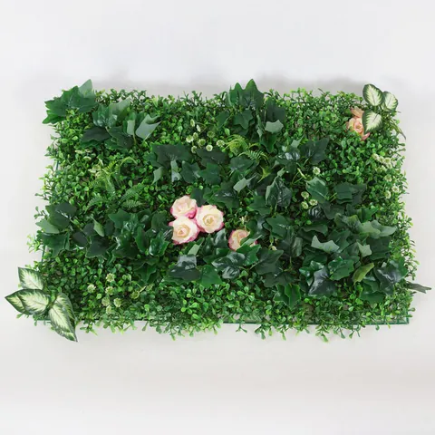 Kunstmatige Plantenmuur Paneel Faux Groenhaag Plastic Buxus Privacy Hek Voor Binnen Buiten Tuin Bruiloft Achtergrond Decor