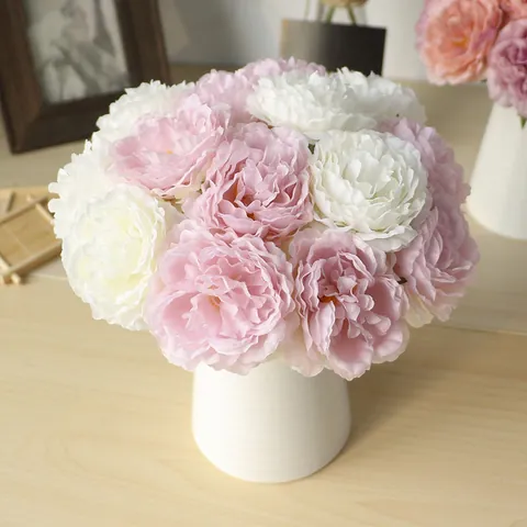 Seidenpfingstrosen Bündel Künstliche Ranunkeln Blumen Für Zuhause Innendekoration Hochzeit Party Künstliche Blumen Gesteck Pastoraler Stil