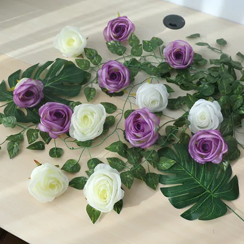 Cabeza de Flor de Rosa Curva de Simulación Flores de Tela Tipo Seda Artificial para Boda Pared Arco Fiesta Hogar DIY Decoración