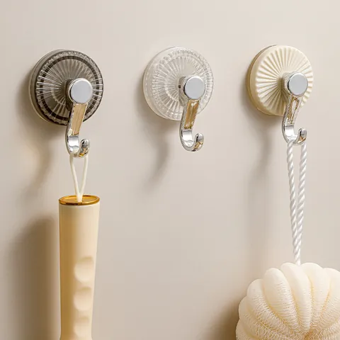 Strong Vacuum Suction Cup Hook Heavy Duty Stainless Steel No Drilling Wall Hook For Bathroom Kitchen Towel Robe Bag Hanger
