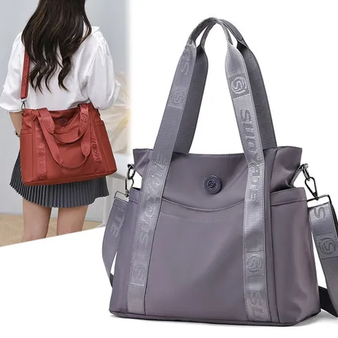 Large Capacity Travel Handbag Unisex Oxford Cloth Lightweight Fashion Weekend Bag Waterproof Carry-on Shoulder Bag Business Trip Storage Duffle