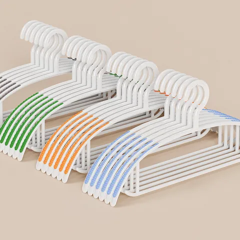 Antislip Kledinghangers Voor Kleding Huishoudelijke Schouderbeschermer Hanger Kunststof Spoorloze Kledinghanger Voor Waskast Opbergen