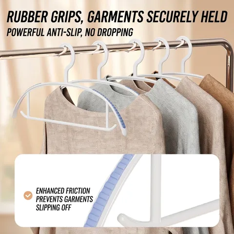 Antislip Kledinghangers Voor Kleding Huishoudelijke Schouderbeschermer Hanger Kunststof Spoorloze Kledinghanger Voor Waskast Opbergen