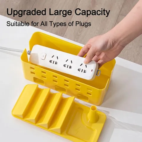 Boîte Organisateur de Câbles ABS Forme d'Usine Pour Multiprise Boîte de Rangement Bureau Avec Support Téléphone Pour Bureau