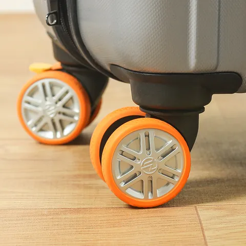 Silicone Luggage Wheel Protector Covers Suitcase Caster Protection Sleeves Silent Shock Absorption Wear-Resistant Luggage Accessories