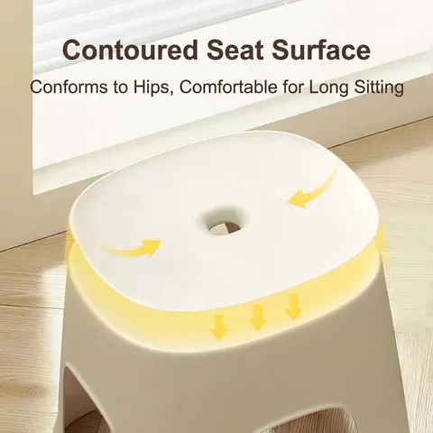 Tabouret en Plastique Épaissi Tabouret Bas Empilable pour Maison Salon Salle de Bain Enfants Petit Tabouret Antidérapant Marchepied pour Maison