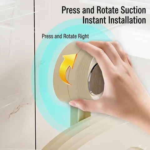 Suction Cup Pot Lid Holder Wall Mounted Cutting Board Rack with Drain Tray No Drill Kitchen Organizer Lid Stand Hooks