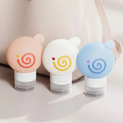 Donut Silicone Refillable Bottle Portable Travel Squeeze Bottle For Lotion Shampoo Cosmetic Leak-proof Container Toiletries Storage