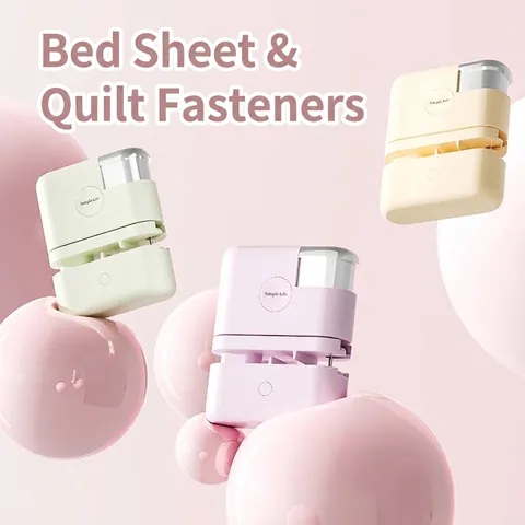 Household No-Needle Bed Sheet Fastener Stapler Style Duvet Clip Anti-Slip Quilt Cover Gripper ABS TPR Stainless Steel Home Bedding Fixing Tool