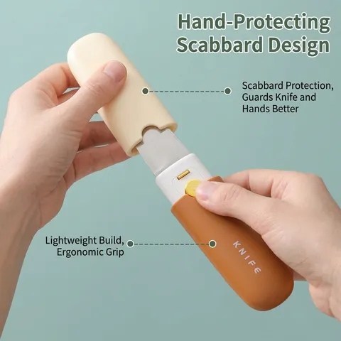 Portable 2-In-1 Stainless Steel Fruit Knife And Peeler With ABS Handle Protective Cover For Students Travel Kitchen Tools