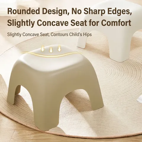 Anti-Slip Thickened Plastic Bathroom Stool Modern Minimalist Kids Step Stool Multi-functional Household Small Bench For Shower