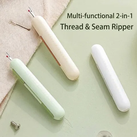 2 In 1 Plastic Needle Threader And Seam Ripper Multi-Function Sewing Tool For Elderly Stitch Remover Home DIY Accessory