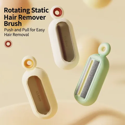 Rotatable Static Lint Remover Brush For Clothes Furniture Portable Pet Hair Removal Roller Reusable Dust Cleaning Removal Tool