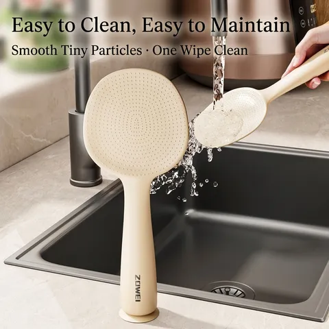 Cuillère à Riz Verticale à Ventouse Spatule en Plastique Antiadhésive Pour Cuiseur à Riz Ustensiles de Cuisine Accessoires Maison