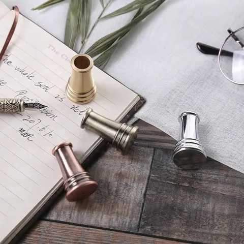 Portalápices de Metal Retro Europeo Organizador de Escritorio Soporte para Bolígrafo de un Solo Orificio Para Oficina Hogar Decoración de Escritorio Regalo