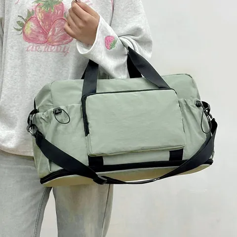 Large Capacity Gym Bag Dry Wet Separation Travel Duffel Bag With Shoe Compartment Expandable Outdoor Sport Weekender Shoulder Handbag