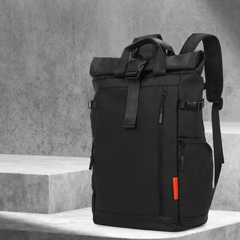 Waterproof Oxford Cloth Roll-Top Backpack For Men Large Capacity Laptop Bag Casual Business Travel Student School Bag Backpack