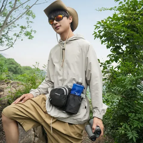 Multifunktionale Oxford-Gewebe Outdoor Sport Gürteltasche Wasserdicht Laufen Bauchtasche Mit Flaschenhalter Reflektorstreifen Wandern Radfahren Marathon Hüfttasche Für Damen Herren