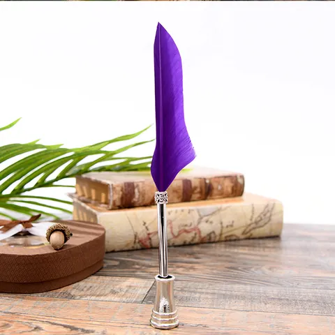 Vintage Feather Pen Set With Ink 5 Replacement Nibs Pen Holder Retro World Map Gift Box Calligraphy Dip Pen For Writing