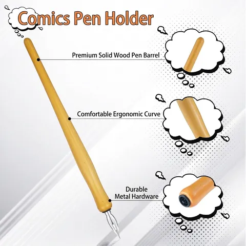 Vintage Wood Dip Pen Set For English Calligraphy Art Manga Drawing Stainless Steel Replaceable Nibs Writing Instrument Gift