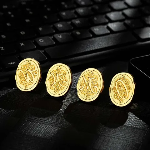 Vintage Metal Wax Seal Stamp Head Baroque Alphabet Letter Gold Plated Alloy Sealing Wax Stamp For Envelope Card DIY Craft