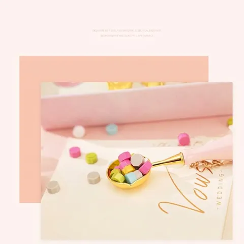 Kit de Sello de Cera Temático Sakura Con Horno de Fusión Cuchara Cuentas de Cera Mango Y Velas De Té Para Regalo Colección de Papelería