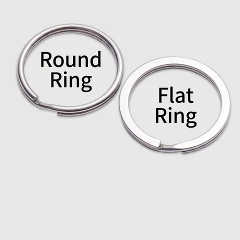 304 Stainless Steel Round Flat Smooth Key Rings For DIY Keychain Jewelry Making Minimalist High Strength Polished Metal Split Ring Accessories