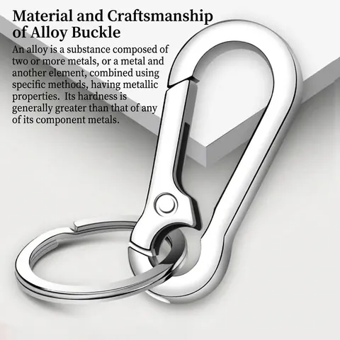 Portachiavi in Lega di Zinco Uomo Donna Creativo a Doppio Anello Portachiavi Auto Metallo Porta Chiavi Clip da Cintura Appeso in Vita